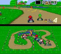Super Mario Kart, capture d'écran